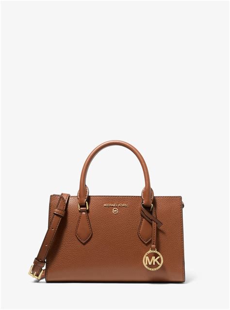 lavallieres michael kors schmales schal|Avril Small Pebbled Leather Satchel .